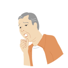 激しい咳（高齢男性）